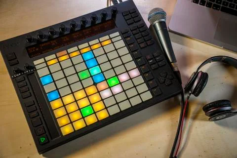 Push Midi Pad Controller Stock Photos