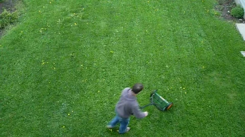 Push Mower 2 Stock Footage 665844