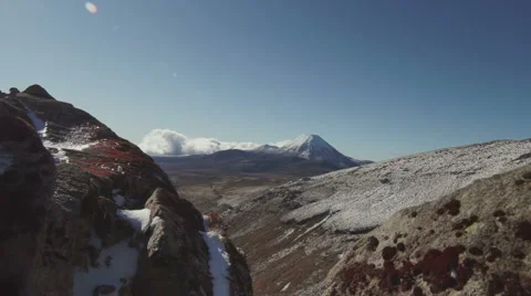 Push in on MT Ngauruhoe Stock Footage 56727557