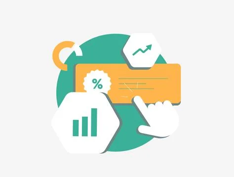 Push notification e-commerce campaigns. Smartphone screens with offers Stock Illustration
