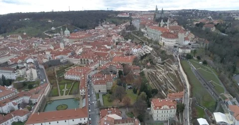 Push in on a Palace on a Hill Stock Footage 121010266