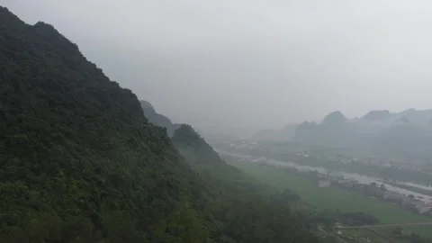 Push Past Vietnam Mountain Stock Footage 255032268