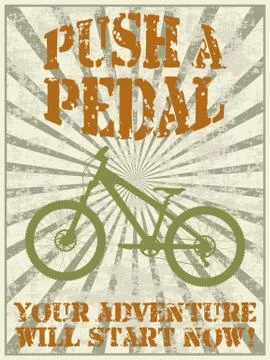 Push a pedal Stock Illustration