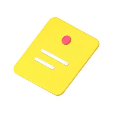 Push pin and note paper 3d icon vector illustration Stock Illustration