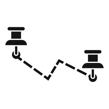 Push pin and paperclips connection concept Stock Illustration