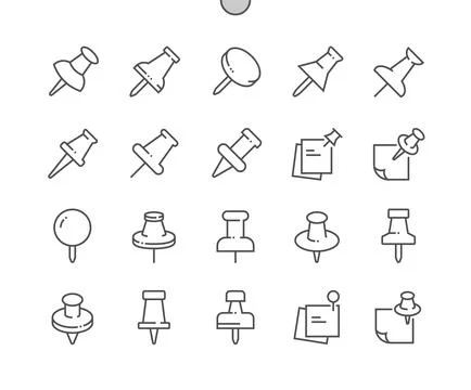 Push pin. Attach a reminder. Stock Illustration