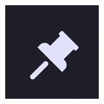 Push pin icon is fixing important information on a virtual notice board Stock Illustration