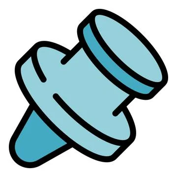 Push pin icon highlighting important information, symbolizing reminders, note Stock Illustration