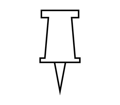 Push pin icon illustrated in vector on white background Stock Illustration
