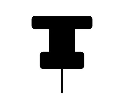 Push pin icon illustrated in vector on white background Stock Illustration