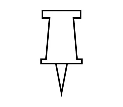 Push pin icon illustrated in vector on white background push pin icon illu... Stock Photos
