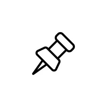 Push pin icon Illustrazione stock