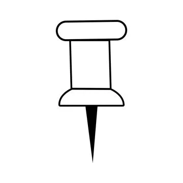Push pin icon Stock Illustration