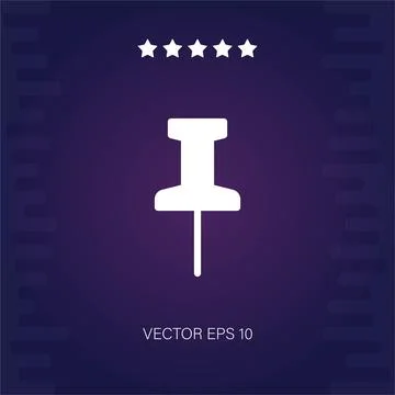 Push pin  icon Stock Illustration