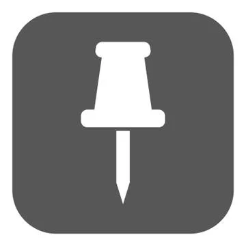 The push pin icon. Memo and note, attachment symbol. Flat Illustrazione stock