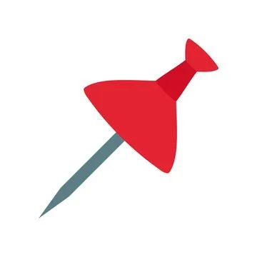 Push pin icon symbolizing note attachment, document organization Stock-Illustration