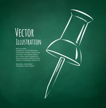 Push pin Stock Illustration