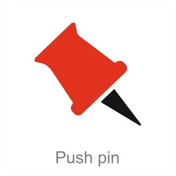 Push pin Stock Illustration