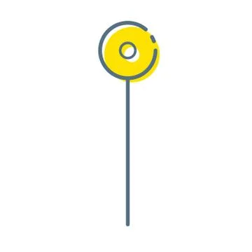 Push pin line icon, outline vector sign, linear style pictogram isolated on Stock Illustration