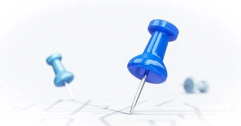 Push pin location map symbol marker or mark place point icon and navigation.. Stock Photos