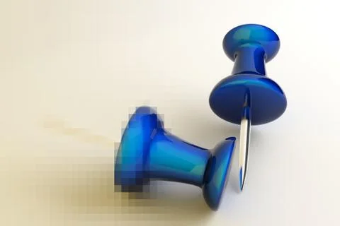 Push Pin made in 3d software Stock Illustration