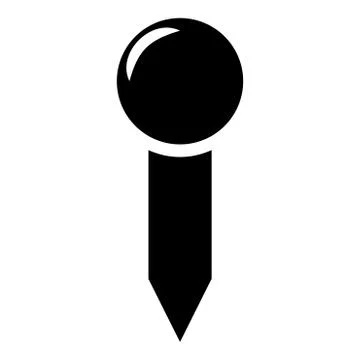 Push pin marker Map pointer Pushpin Thumbtack Secretary accessories Office ic Stock Illustration