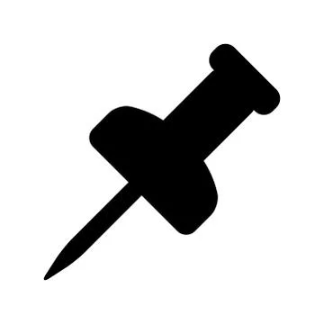 Push pin office vector design isolated on white Stock Illustration