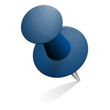 Push pin or drawing pin isolated on white Stock Illustration