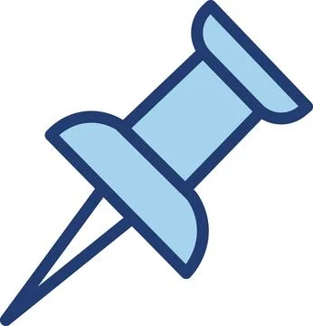 Push Pin, Pinned Note, Location Marker Stock Illustration
