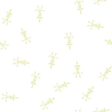 Push pin school character glyph vector seamless pattern 스톡 일러스트