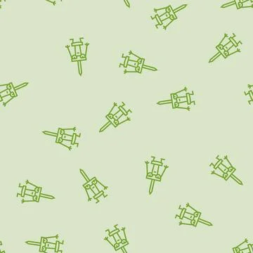 Push pin school character line seamless pattern 스톡 일러스트