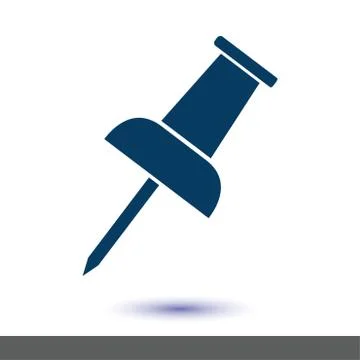 Push pin sign symbol. Stock Illustration