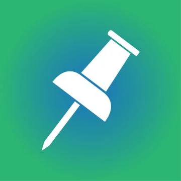 Push pin sign symbol. Stock Illustration