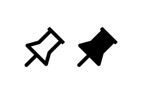 Push pin. Vector icon design. Stock Illustration