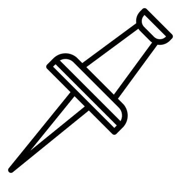 Push Pin Vector Icon Design Illustration Stock Illustration