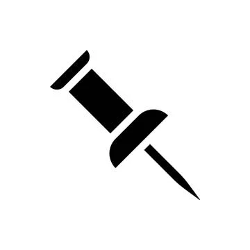 Push pin vector icon 스톡 일러스트