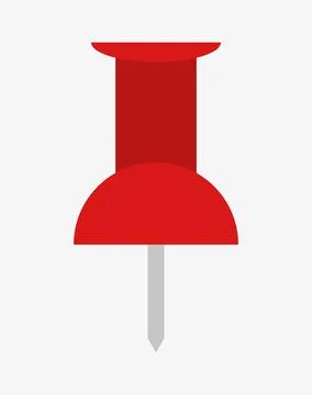 Push pin vector illustration on white background Stock Illustration