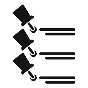 Push pins attaching blank notes on white background 库存插图