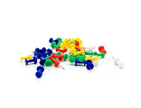 Push-pins coloured Stock Photos