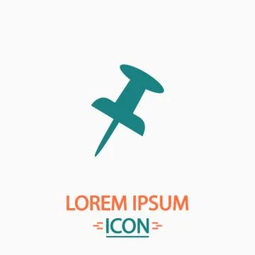 Push pins computer symbol Stock Illustration