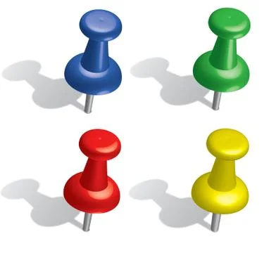 Push pins Stock Illustration