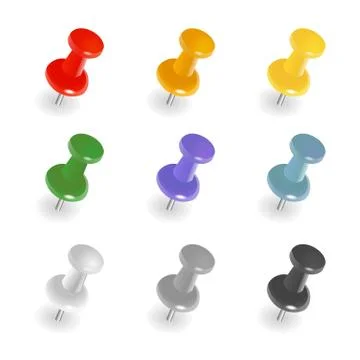 Push pins Stock Illustration