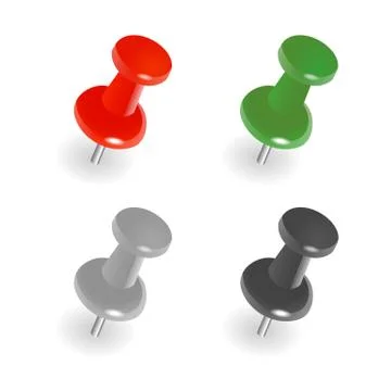 Push pins Stock Illustration