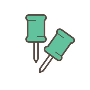 A Push Pins Illustration. Stock-Illustration