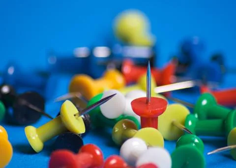 Push pins Stockfoto's