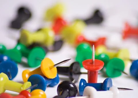 Push pins Stock Photos