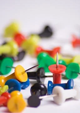 Push pins Stockfoto's