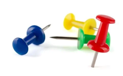 Push pins Stock Photos