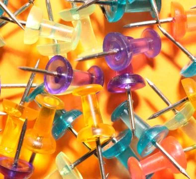 Push pins Stockfoto's