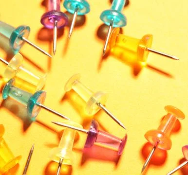 Push pins Stock Photos